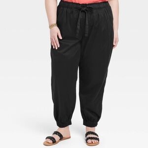 Knox Rose Plus Size Black Jogger